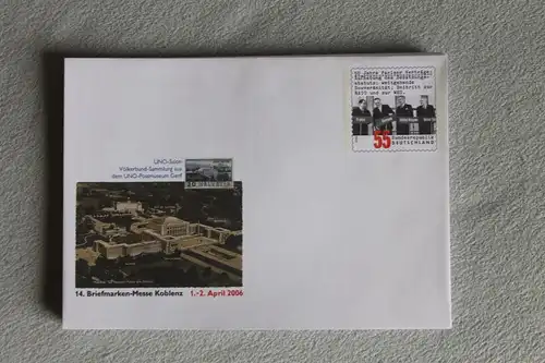 Umschlag mit Sonderwertstempel; USo 116; Briefmarkenmesse Koblenz, 2006