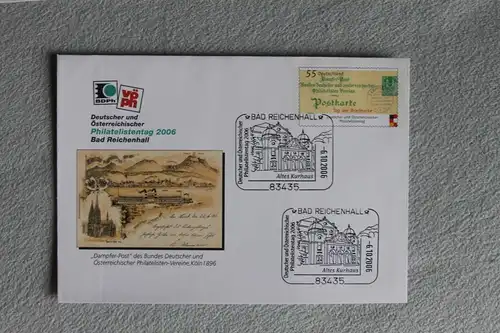 Umschlag mit Sonderwertstempel; USo 122, Deutscher und Österreichischer Philatelistentag  2006