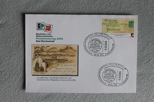Umschlag mit Sonderwertstempel; USo 122, Deutscher und Österreichischer Philatelistentag  2006
