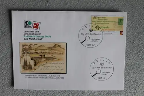 Umschlag mit Sonderwertstempel; USo 122, Deutscher und Österreichischer Philatelistentag  2006
