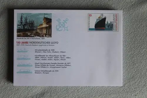 Umschlag mit Sonderwertstempel; USo 127, Norddeutscher Lloyd, 2007
