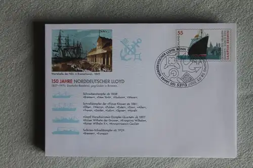 Umschlag mit Sonderwertstempel; USo 127,Norddeutscher Lloyd, 2007