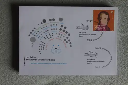 Umschlag mit Sonderwertstempel; USo 138, Beethoven-Orchester Bonn, 2007