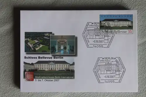 Umschlag mit Sonderwertstempel; USo 139, Briefmarkenmesse Berlin 2007