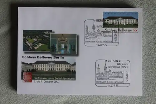 Umschlag mit Sonderwertstempel; USo 139, Briefmarkenmesse Berlin 2007