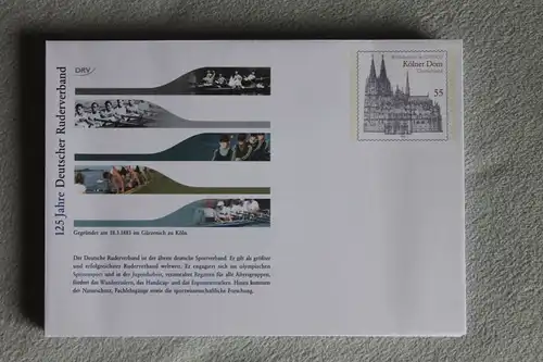 Umschlag mit Sonderwertstempel; USo 145; Deutscher Ruderverband, 2008