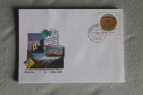 Umschlag mit Sonderwertstempel; USo 175; 12. Internationale Briefmarken-Börse München 2009