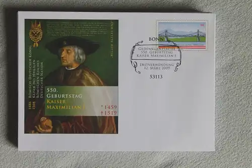 Umschlag mit Sonderwertstempel; USo 176; Kaiser Maximilian, 2009