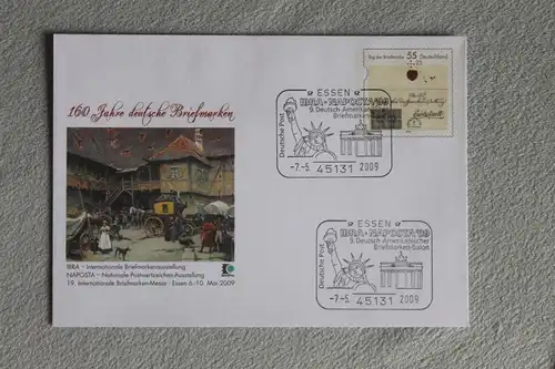 Umschlag mit Sonderwertstempel; USo 182; IBRA, NAPOSTA, Tag der Briefmarke 2009