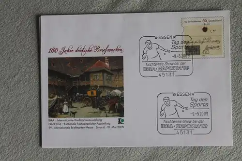 Umschlag mit Sonderwertstempel; USo 182; IBRA, NAPOSTA, Tag der Briefmarke 2009