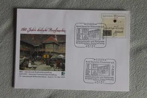 Umschlag mit Sonderwertstempel; USo 182; IBRA, NAPOSTA, Tag der Briefmarke 2009