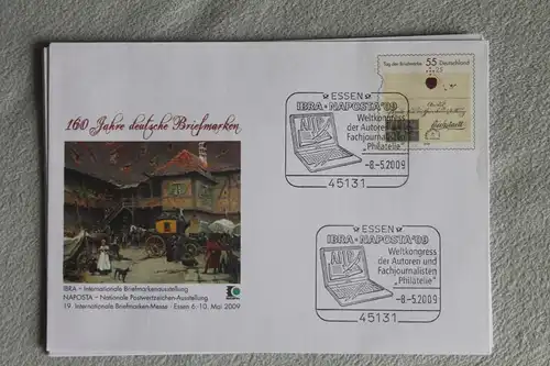 Umschlag mit Sonderwertstempel; USo 182; IBRA, NAPOSTA, Tag der Briefmarke 2009