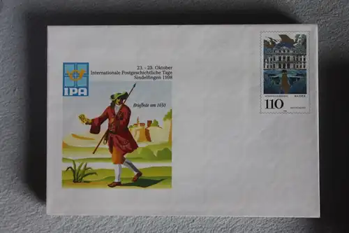 Umschlag mit Sonderwertstempel; USo 4; Intern. Postgeschichtliche Tage Sindelfingen 1998