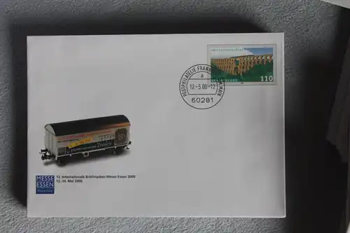 Umschlag mit Sonderwertstempel; USo 14; 13. Intern. Briefmarken-Messe Essen 2000