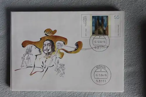 Umschlag mit Sonderwertstempel; USo 74; Salvador Dali, 2004