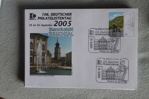 Umschlag mit Sonderwertstempel; USo 103; Dt. Philatelistentag Bruchsal 2005