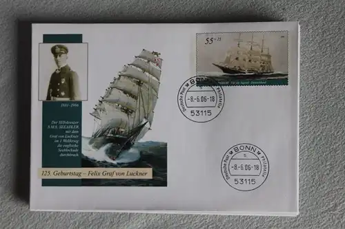 Umschlag mit Sonderwertstempel; USo 118; Felix Graf von Luckner