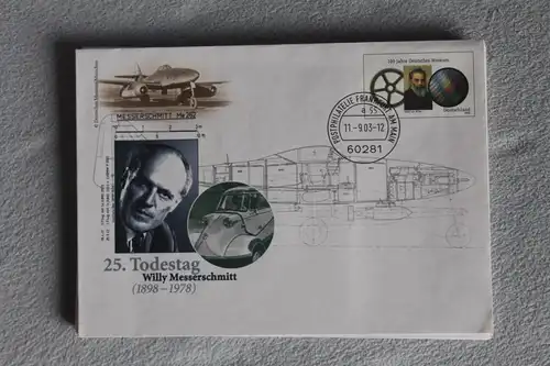 Umschlag mit Sonderwertstempel; USo 62; Willy Messerschmitt