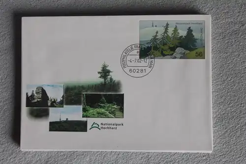 Umschlag mit Sonderwertstempel; USo 39; Nationalpark Harz, 2002