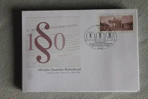 Umschlag mit Sonderwertstempel; USo 174; Deutscher Richterbund, 2009
