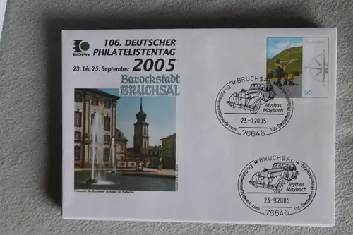 Umschlag mit Sonderwertstempel; USo 103; Dt. Philatelistentag Bruchsal 2005