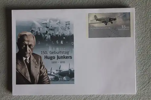 Umschlag mit Sonderwertstempel; USo 173; Hugo Junkers; 2009