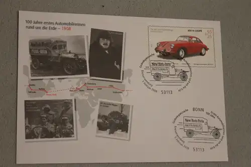 Umschlag mit Sonderwertstempel; USo 144; 100 Jahre Automobilrennen; 2008