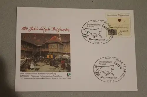 Umschlag mit Sonderwertstempel; USo 182; IBRA, NAPOSTA, Tag der Briefmarke 2009