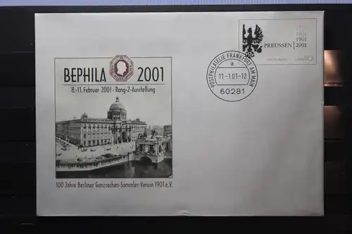 Umschlag mit Sonderwertstempel; USo 23; BEPHILA 2001