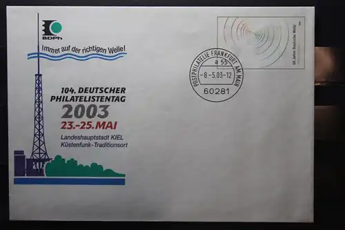 Umschlag mit Sonderwertstempel; USo 58; Dt. Philatelistentag 2003