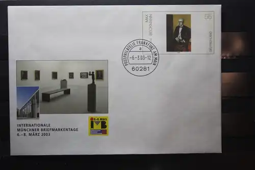 Umschlag mit Sonderwertstempel; USo 54, Intern. Münchner Briefmarkentage 2003