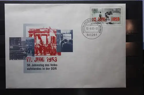 Umschlag mit Sonderwertstempel; USo 59; 17. Juni 1953