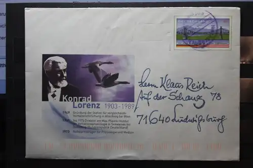 Umschlag mit Sonderwertstempel; USo 63; Konrad Lorenz