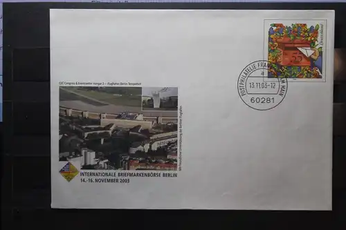 Umschlag mit Sonderwertstempel; USo 66; Intern. Briefmarkenbörse Berlin 2003