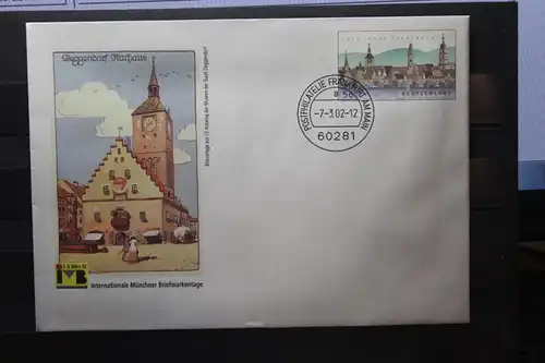 Umschlag mit Sonderwertstempel; USo 35; Intern. Münchner Briefmarkentage 2002