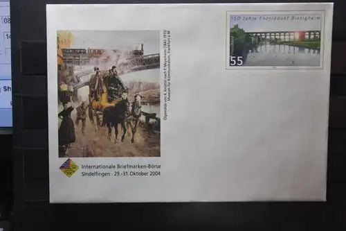 Umschlag mit Sonderwertstempel; USo 83; Intern. Briefmarken-Börse Sindelfingen 2004