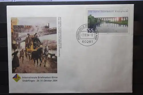 Umschlag mit Sonderwertstempel; USo 83; Intern. Briefmarken-Börse Sindelfingen 2004