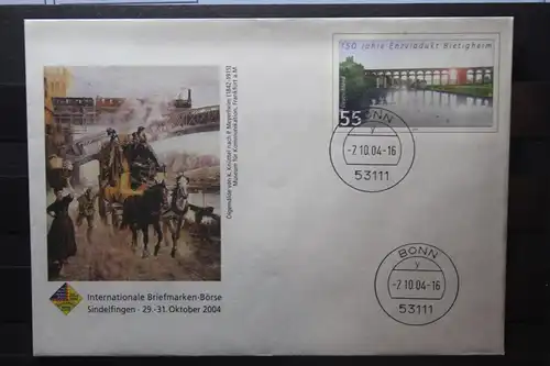 Umschlag mit Sonderwertstempel; USo 83; Intern. Briefmarken-Börse Sindelfingen 2004