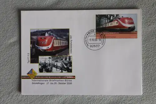 Umschlag mit Sonderwertstempel; USo 123; Intern. Briefmarken-Börse Sindelfingen 2006