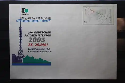 Umschlag mit Sonderwertstempel; USo 58; Dt. Philatelistentag 2003