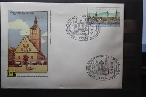 Umschlag mit Sonderwertstempel; USo 35; Intern. Münchner Briefmarkentage 2002