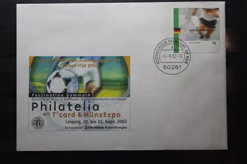 Umschlag mit Sonderwertstempel; USo 42; Philatelia Leipzig 2002