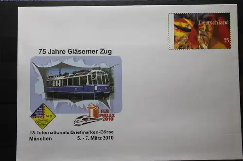 Umschlag mit Sonderwertstempel; USo 201; Gläserner Zug, 2010