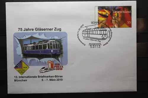 Umschlag mit Sonderwertstempel; USo 201; Gläserner Zug, 2010