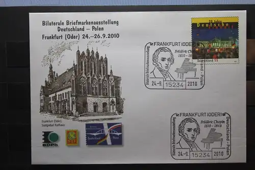 Umschlag mit Sonderwertstempel; USo 213; Bilaterale Briefmarkenausstellung Deutschland-Polen 2010
