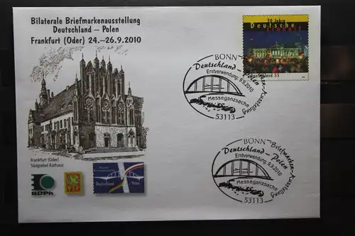 Umschlag mit Sonderwertstempel; USo 213; Bilaterale Briefmarkenausstellung Deutschland-Polen 2010