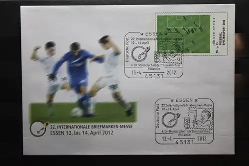 Umschlag mit Sonderwertstempel; USo 264, 22. Intern. Briefmarken-Messe Essen 2012