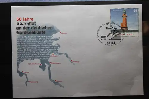 Umschlag mit Sonderwertstempel; USo 261, 50 Jahre Sturmflut 