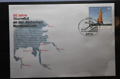 Umschlag mit Sonderwertstempel; USo 261, 50 Jahre Sturmflut
