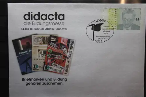 Umschlag mit Sonderwertstempel; USo 262, Didacta 2012